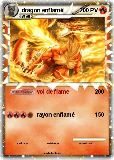Pokemon dragon enflamé