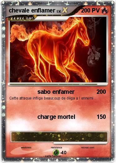 Pokemon chevale enflamer