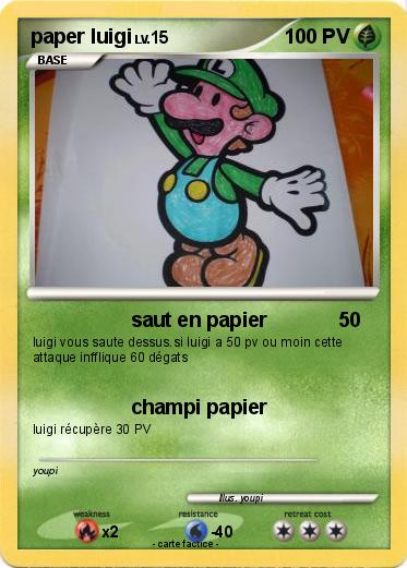 Pokemon paper luigi