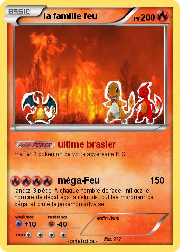 Pokemon la famille feu