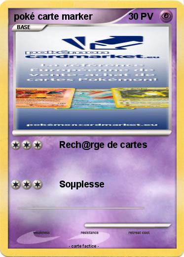 Pokemon poké carte marker