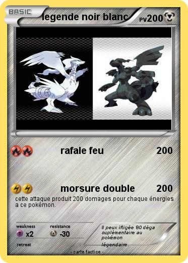 Pokemon legende noir blanc