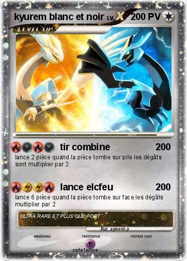 Pokemon kyurem blanc et noir