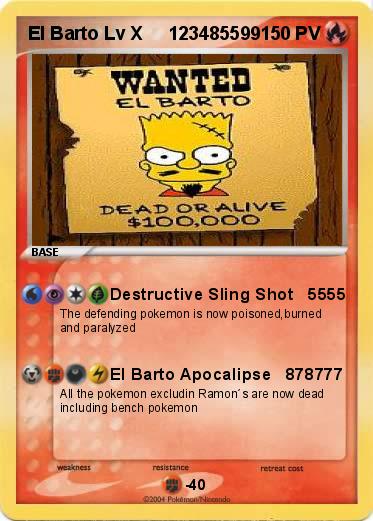 Pokemon El Barto Lv X     123485599