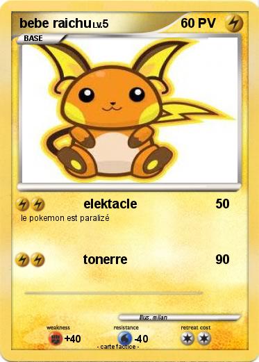 Pokemon bebe raichu