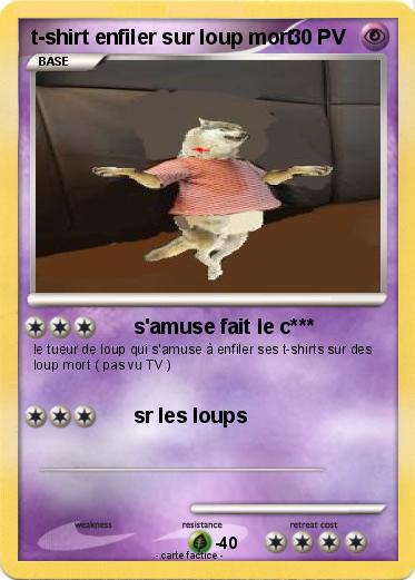 Pokemon t-shirt enfiler sur loup mort