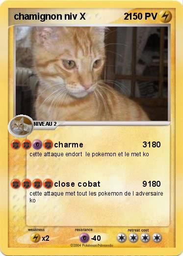 Pokemon chamignon niv X               2