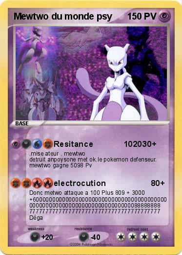 Pokemon Mewtwo du monde psy
