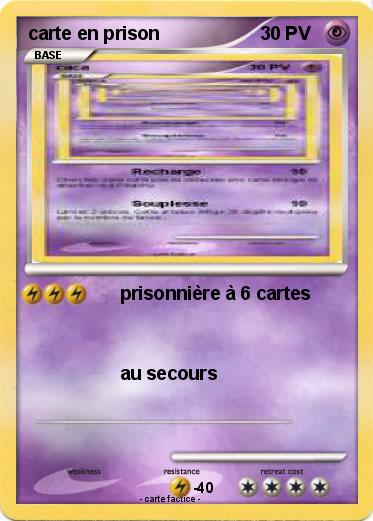 Pokemon carte en prison
