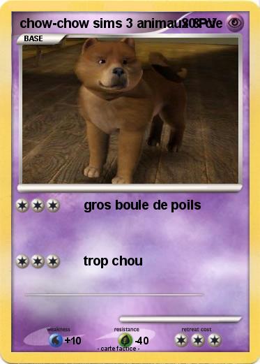 Pokemon chow-chow sims 3 animaux & cie