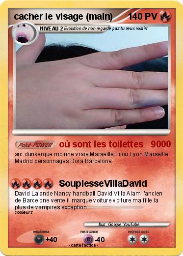 Pokemon cacher le visage (main)