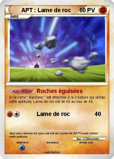 Pokemon APT : Lame de roc