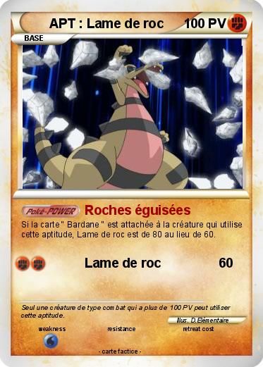 Pokemon APT : Lame de roc