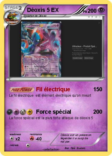 Pokemon Déoxis 5 EX