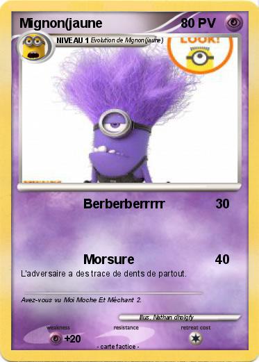 Pokemon Mignon(jaune