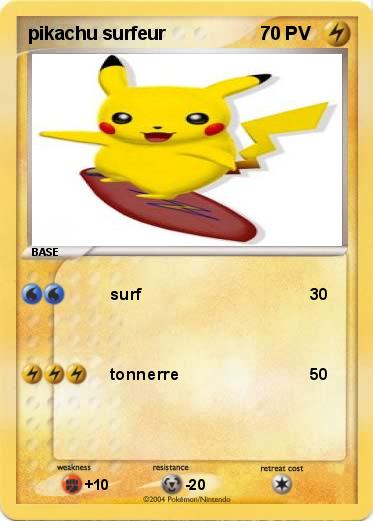 Pokemon pikachu surfeur
