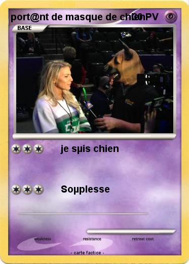 Pokemon port@nt de masque de chien