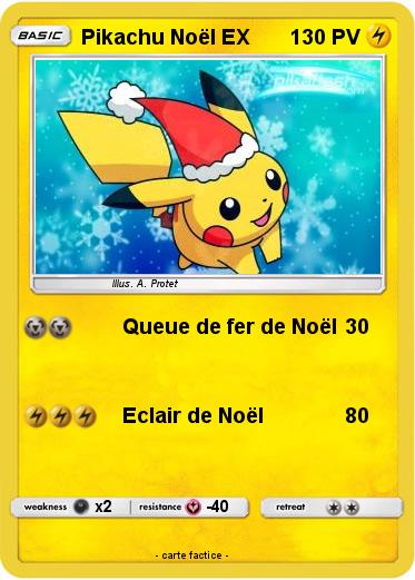 Pokemon Pikachu Noël EX