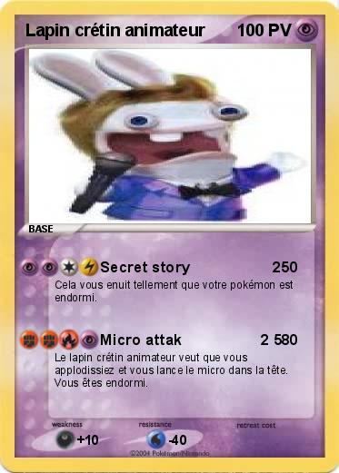 Pokemon Lapin crétin animateur