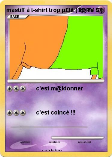 Pokemon mastiff à t-shirt trop p£tit ( t@ille S )