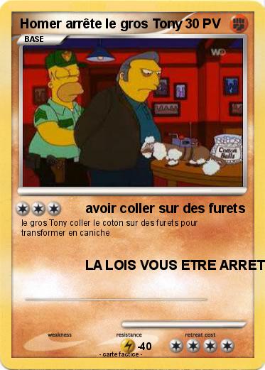Pokemon Homer arrête le gros Tony
