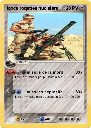 Pokemon lance roqettes nuclaiére
