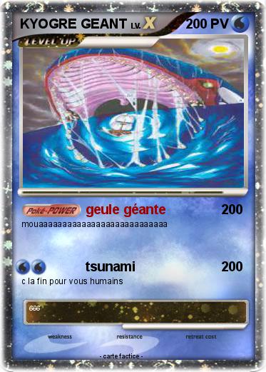 Pokemon KYOGRE GEANT