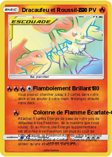Pokemon Dracaufeu et Roussil-GX