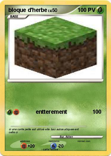 Pokemon bloque d'herbe