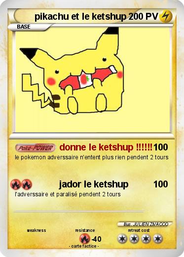 Pokemon pikachu et le ketshup
