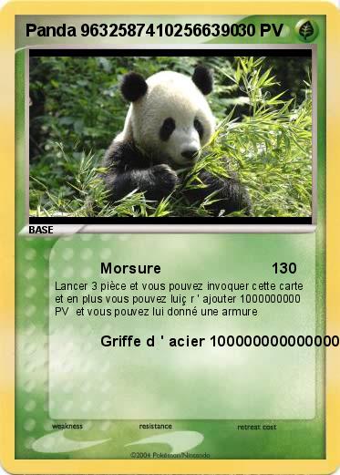 Pokemon Panda 96325874102566390