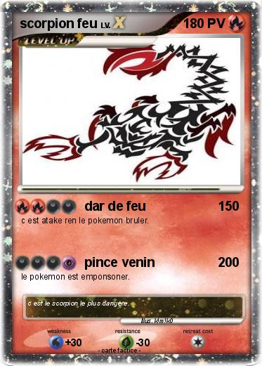 Pokemon scorpion feu