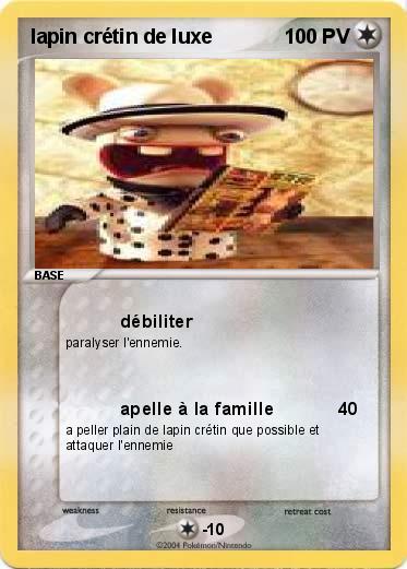 Pokemon lapin crétin de luxe