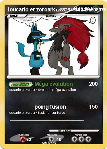 Pokemon loucario et zoroark