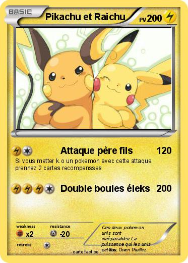 Pokemon Pikachu et Raichu