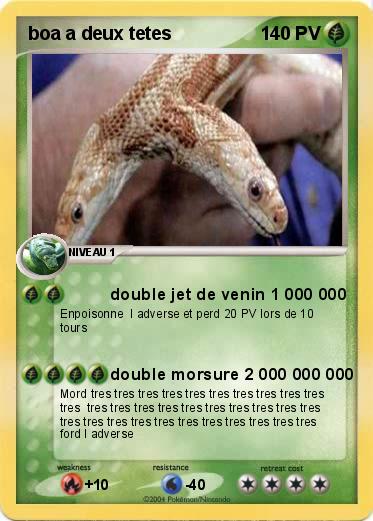 Pokemon boa a deux tetes