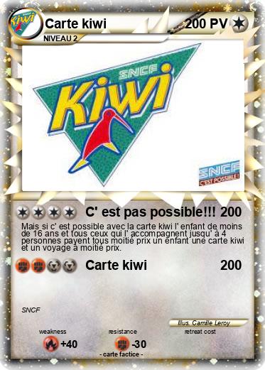 Pokemon Carte kiwi