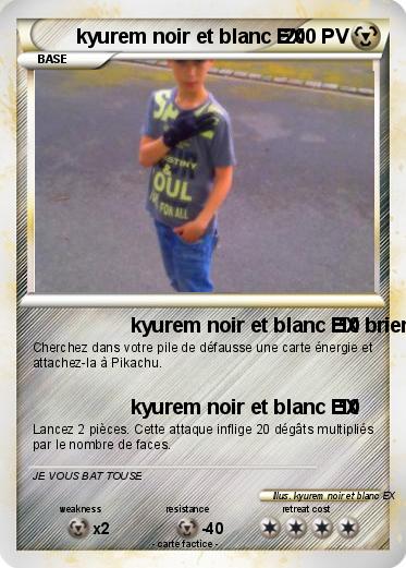 Pokemon kyurem noir et blanc EX