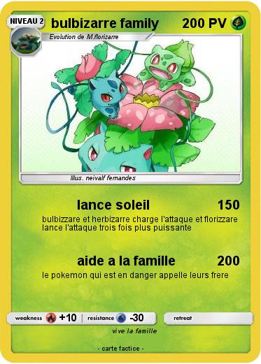 Pokemon bulbizarre family