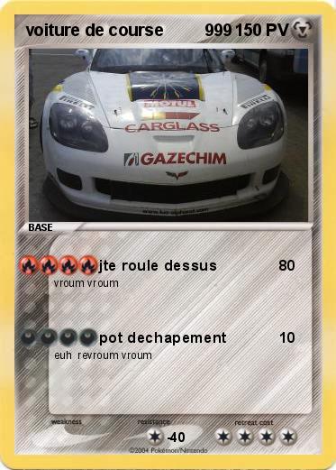 Pokemon voiture de course         999