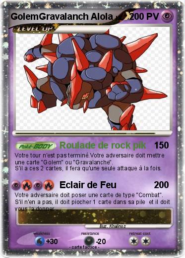 Pokemon GolemGravalanch Alola