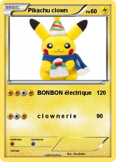 Pokemon Pikachu clown