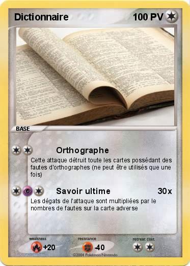 Pokemon Dictionnaire