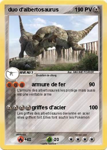 Pokemon duo d'albertosaurus