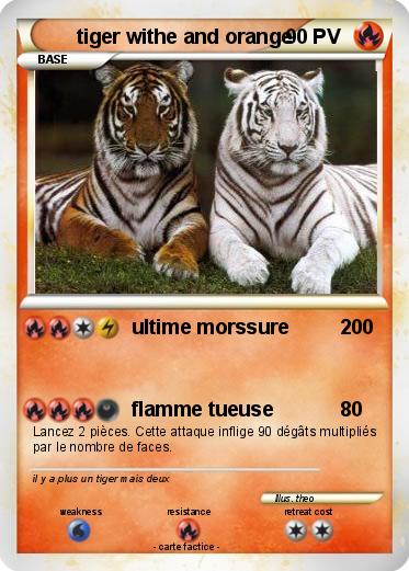 Pokemon tiger withe and orange