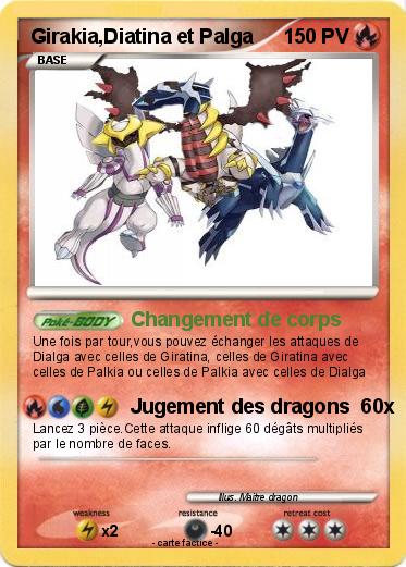 Pokemon Girakia,Diatina et Palga
