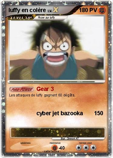 Pokemon luffy en colère