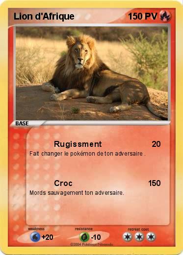 Pokemon Lion d'Afrique