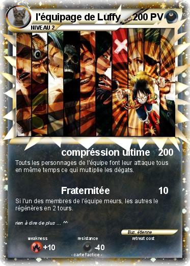 Pokemon l'équipage de Luffy