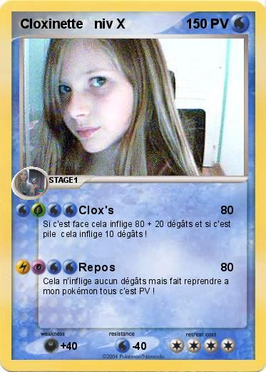 Pokemon Cloxinette   niv X